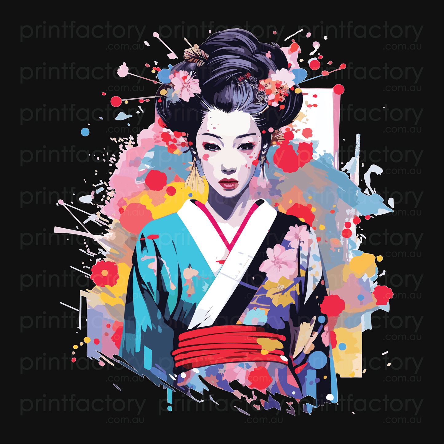 Watercolour Geisha