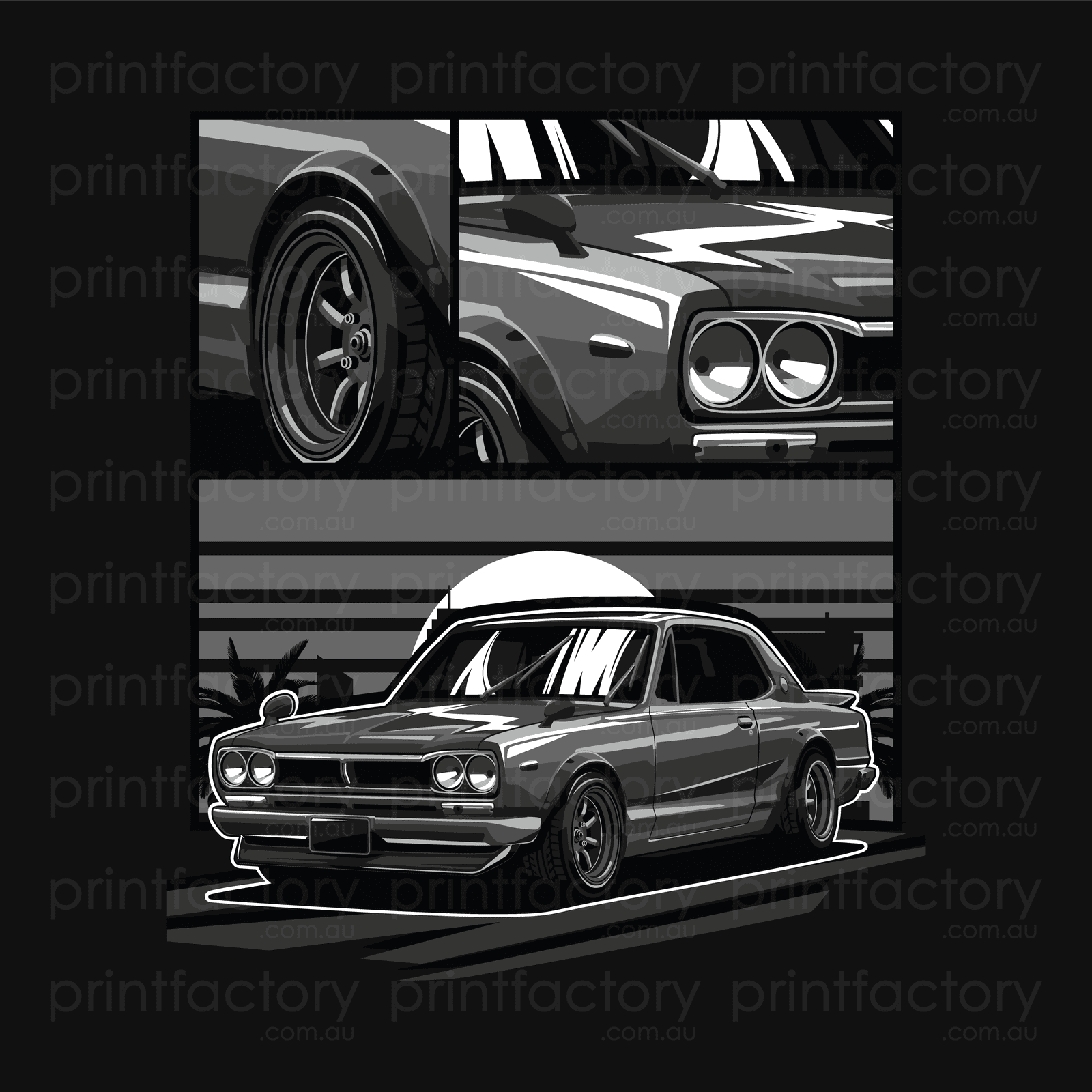 Car Comic Cell Comic Panel Car 1 – Printfactory.com.au