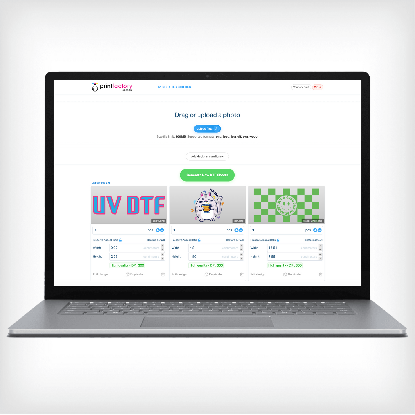 UV DTF AUTO BUILDER